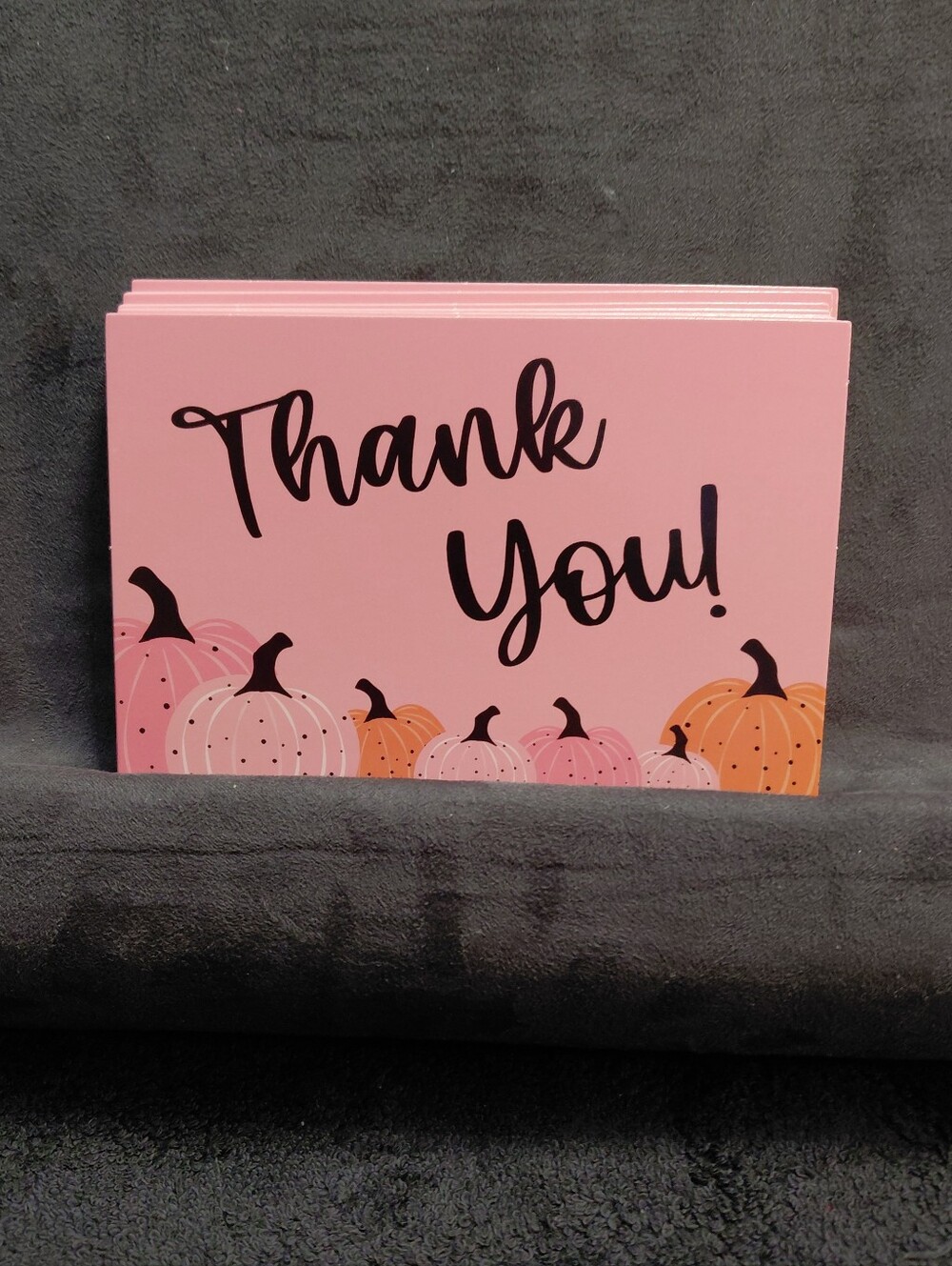 25ct. 4x6 Holiday Pink "Thank You" Pumpkin Cards 3 Random Polymailers - Picture 5 of 5